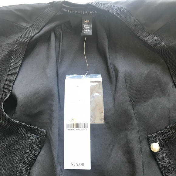 WHBM Black Cardi w/ Pearl buttons, size MP - Picture 6 of 6